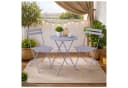 HTI-Living Gartentisch Basil Metall rund klappbar Grau Bild 1