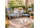HTI-Living Gartenstuhl 2er-Set Blau Metall Klappbar Bild 1