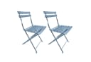 HTI-Living Gartenstuhl 2er-Set Blau Metall Klappbar Bild 2