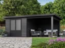 Fjordholz Gartenhaus Style DeLuxe Anthrazit/Grau WPC Aluminium Bild 2