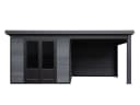 Fjordholz Gartenhaus Style DeLuxe Anthrazit/Grau WPC Aluminium Bild 3