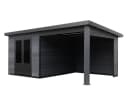 Fjordholz Gartenhaus Style DeLuxe Anthrazit/Grau WPC Aluminium Bild 4