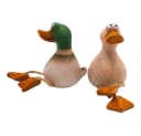 Dekohelden24 Gartenfigur Dekoenten 2er-Set Braun Mattes Finish Bild 3