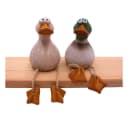 Dekohelden24 Gartenfigur Dekoenten 2er-Set Braun Mattes Finish Bild 5