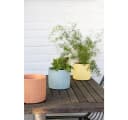 INNA-Glas Blumentopf FERDINANTA Keramik Hellblau mit Muster Bild 1