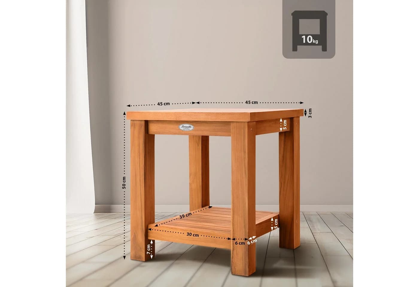 CLP Beistelltisch Keaton Teakholz Outdoor Gartentisch - Bild 2