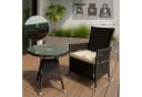 CLP Gartenmöbel-Set Fireda 3-tlg. PE-Rattan mit Kissen & Glas Bild 2