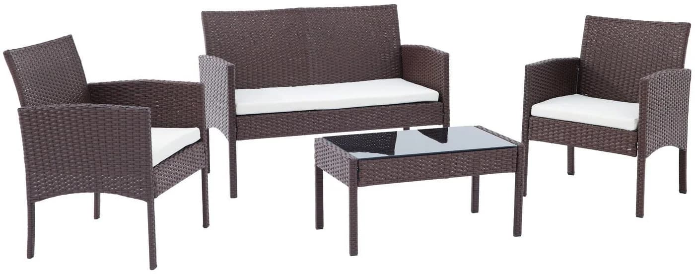 CLP Polyrattan Sitzgruppe Ramunda Lounge-Set Outdoor Wetterfest PE-Rattan - Bild 3