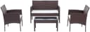 CLP Polyrattan Sitzgruppe Ramunda Lounge-Set Outdoor Wetterfest PE-Rattan Bild 5