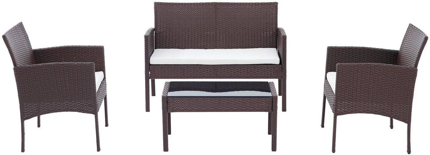 CLP Polyrattan Sitzgruppe Ramunda Lounge-Set Outdoor Wetterfest PE-Rattan - Bild 5