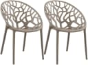 CLP Gartenstuhl Hope 2er Set Stapelbar Taupe Polypropylen Bild 2
