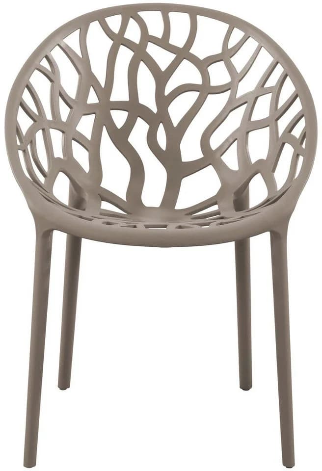 CLP Gartenstuhl Hope 2er Set Stapelbar Taupe Polypropylen - Bild 4