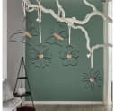 Home-trends24.de Dekohänger Blume Schmetterling Metall Holz 5er Set Bild 1