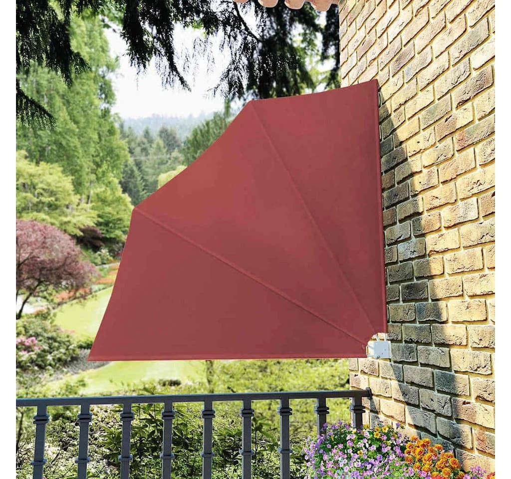 furnicato Faltbarer Balkonfächer Terracotta-Rot Sichtschutz - Bild 2
