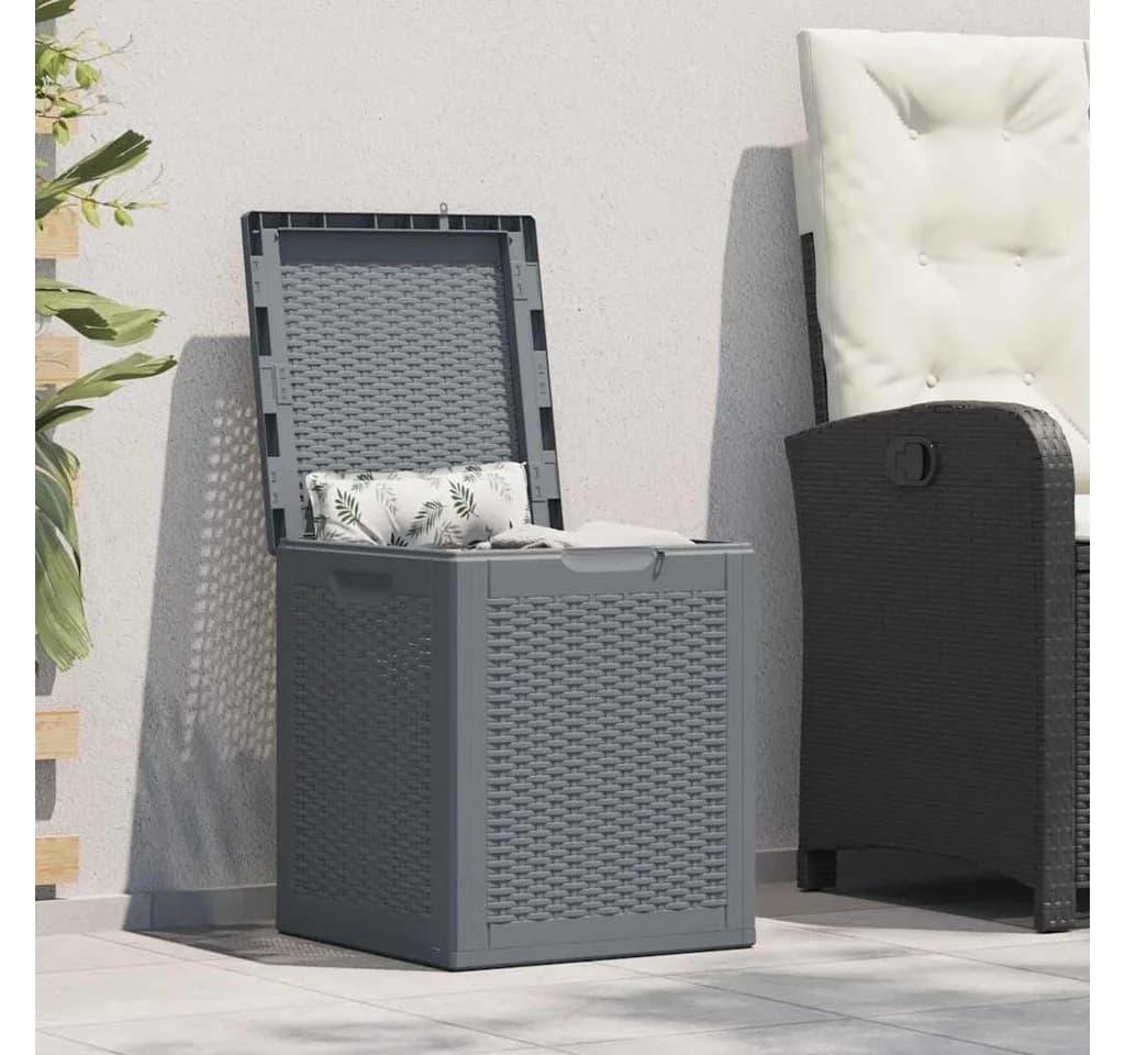 furnicato Auflagenbox Grau UV-beständig Polypropylen - Bild 2