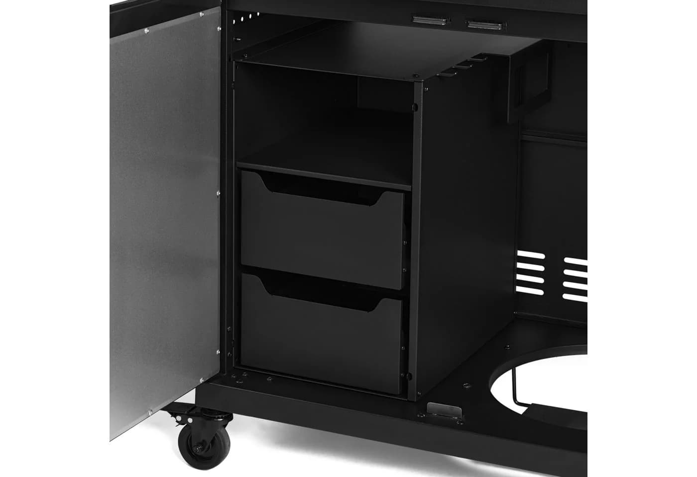 BURNHARD® Einbauregal FRED 30 cm Schwarz für Big FRED Grill - Bild 3