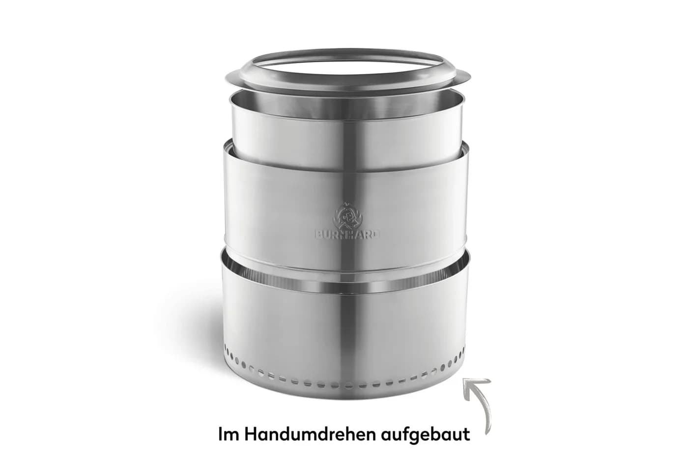 BURNHARD® Feuerschale Silber 50 cm - Bild 3