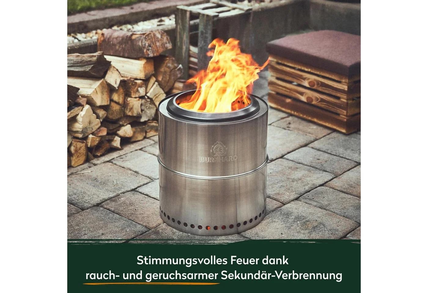 BURNHARD® Feuerschale Silber 50 cm - Bild 4