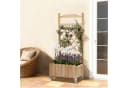 COMHOMA Blumenkasten Rankgitter Holz mit Rollen Bild 1