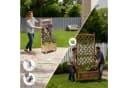 COMHOMA Blumenkasten Rankgitter Holz mit Rollen Bild 5