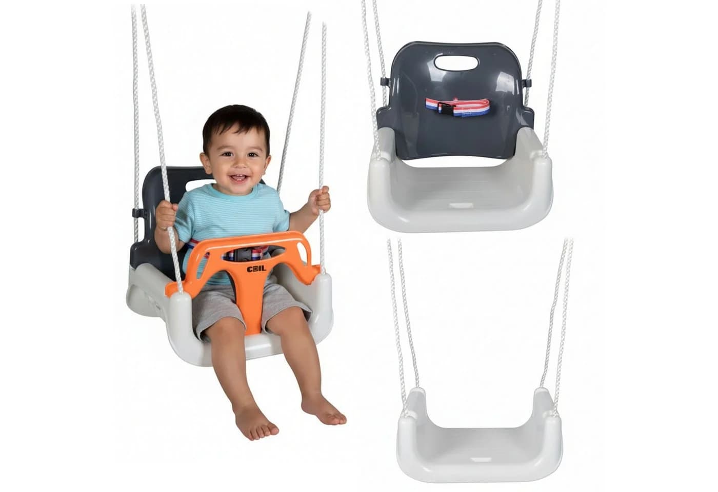 COIL Babyschaukel 3in1 mit Sicherheitsgurt und verstellbarer Kordel - Bild 3