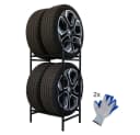 PROREGAL® Reifenregal CARRERO für 4-8 Reifen Schwarz Bild 2
