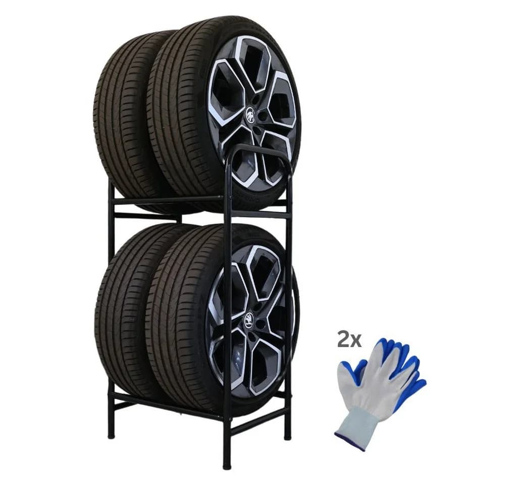 PROREGAL® Reifenregal CARRERO für 4-8 Reifen Schwarz - Bild 2