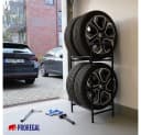 PROREGAL® Reifenregal CARRERO für 4-8 Reifen Schwarz Bild 5