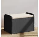 furnicato Gartenbank mit Stauraum Schwarz PE-Rattan Bild 1