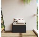 furnicato Gartenbank mit Stauraum Schwarz PE-Rattan Bild 3