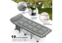 CALIYO Feldbett Campingbett Grau Faltbar mit Kissen Bild 4