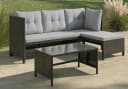 Home Collective Gartenlounge-Set Outdoor Sofa Polyrattan Schwarz Bild 2