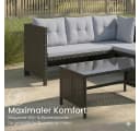 Home Collective Gartenlounge-Set Outdoor Sofa Polyrattan Schwarz Bild 5