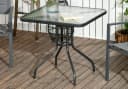 Home Collective Bistrotisch Glasplatte Schwarz Metall Bild 2