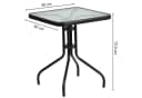 Home Collective Bistrotisch Glasplatte Schwarz Metall Bild 3
