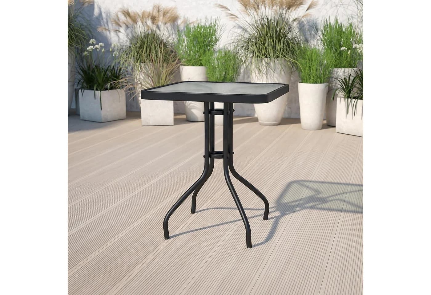 Home Collective Bistrotisch Glasplatte Schwarz Metall - Bild 4