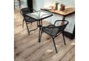 Home Collective Bistrotisch Glasplatte Schwarz Metall Bild 5