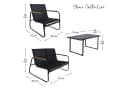 Home Collective Gartenlounge-Set 4-tlg. Schwarz Textilene Bild 1
