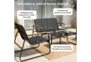 Home Collective Gartenlounge-Set 4-tlg. Schwarz Textilene Bild 5