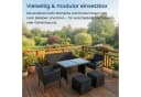 Home Collective Gartenlounge-Set 7-Sitzer Outdoor Sitzgruppe Polyrattan Bild 4