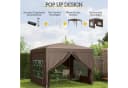 Outsunny Faltpavillon 3x3m Partyzelt mit 4 Seitenteilen Bild 4