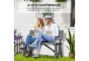 Outsunny Gartenbank Grau 2-Sitzer mit Rückenlehne wetterfest Bild 4