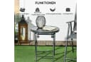 Outsunny Klapptisch aus Glas rund Schwarz Bild 5