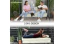 Outsunny Hollywoodschaukel 2-in-1 mit Liegefunktion und Sonnendach Bild 4