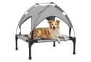 PawHut Hundebett mit Baldachin Hellgrau Outdoor Bild 1
