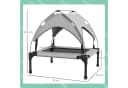 PawHut Hundebett mit Baldachin Hellgrau Outdoor Bild 3