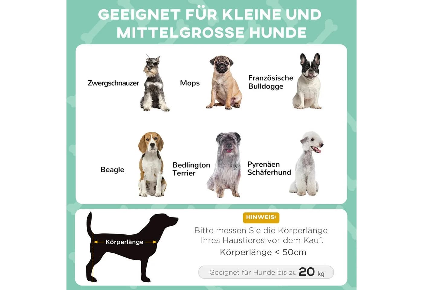 PawHut Hundebett mit Baldachin Hellgrau Outdoor - Bild 4