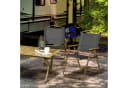 Outsunny Campingstuhl 2er Set faltbar Dunkelgrau Oxfordstoff Bild 2