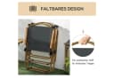 Outsunny Campingstuhl 2er Set faltbar Dunkelgrau Oxfordstoff Bild 5