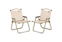 Outsunny Campingstuhl 2er Set Klappbar Khaki Stahl Bild 1